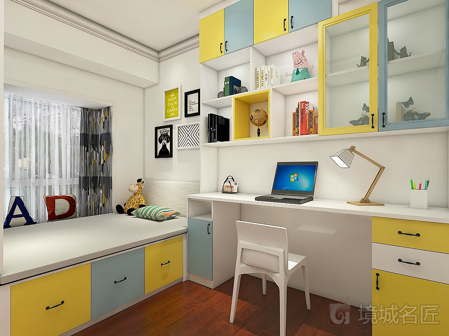 現(xiàn)代風(fēng)格撞色配搭榻榻米效果圖—X0009